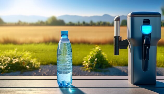 empty travel bottle versus public water refill station on a hot day
