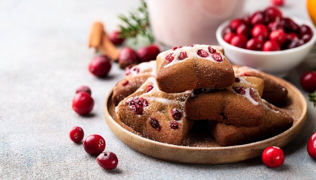 sticky cranberry gingerbread