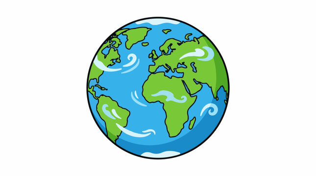 Illustration of the Earth Globe Planet.