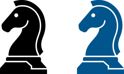 Chess Rooks Confrontation Minimalist Flat Design Vector Illustration © khalid