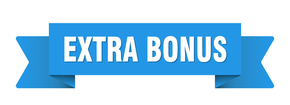 extra bonus ribbon isolated on transparent background. extra bonus ribbon