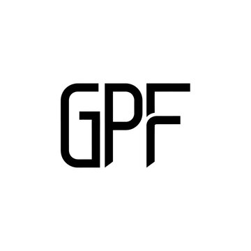 GPF Monogram Logo Design, Minimalist Typography, Modern Branding Element