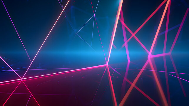 Abstract geometric patterns with a glowing effect. Modern digital technologies as design elements