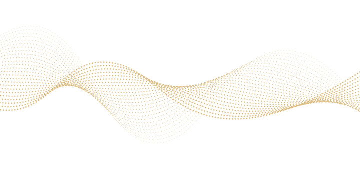 Golden of nano particles waves famous background design