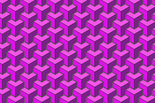 Unique parple  3d polygonal geometric seamless pattern background