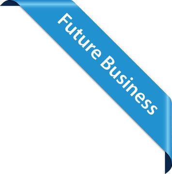 Future Business - blue colored corner banner