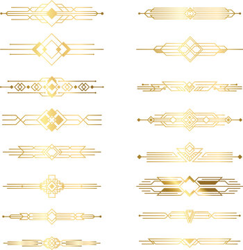 Gold filigree vintage paragraph divider border vector
