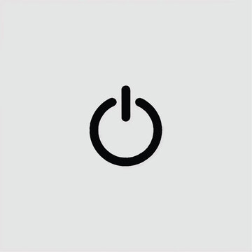power button outline icon vector illustration for interface design