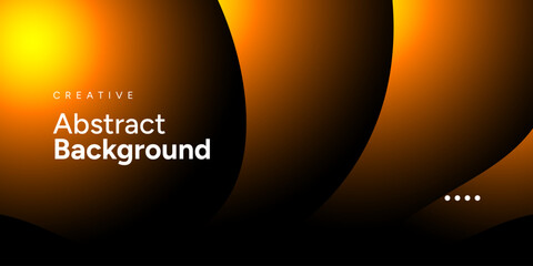 Creative abstract background with glowing golden orange layered curves © FAISAL CREATES
