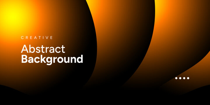 Creative abstract background with glowing golden orange layered curves
