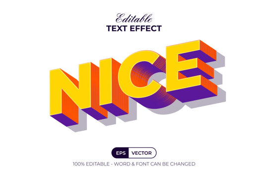 Yellow Nice 3D Editable Text Effect Long Shadow.