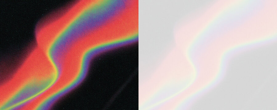 Transparent png overlay with a vibrant red gradient film texture and vintage rainbow light effect artistic design on a transparent background photo grunge retro negative picture