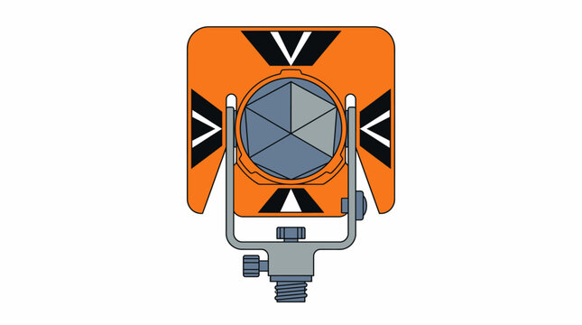 Geodetic surveying prism target, an essential optical instrument used for high-precision distance and angle measurements in land surveying and construction