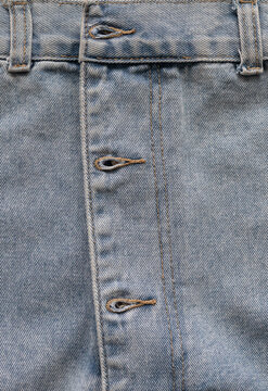 Denim jacket front placket with buttonhole