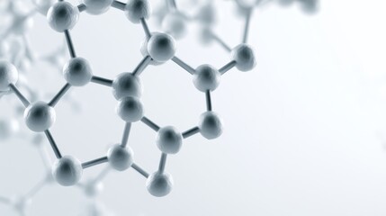 Fototapeta premium Abstract Microscopic Representation of Hexagonal Molecular Structure on a Soft White Background
