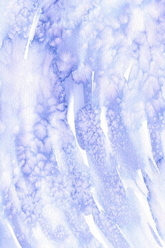 Watercolor lilac blue and purple background texture. Hand drawn illustration for stationery, wedding, invitation