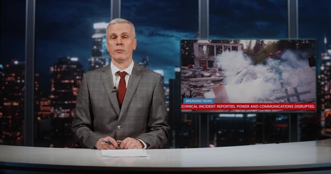 Senior Journalist Presents Urgent Information as on Screen Footage Reveals Rescue Operation, Emergency Response Teams, Damaged Buildings, and Humanitarian Efforts to Save Trapped and Wounded Victims.