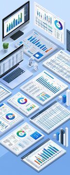 data and graphs in spreadsheet documents for online analysis Microsoft Excel project dashboard accounting digital financial documents
