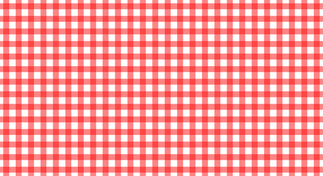Red gingham texture seamless geometric pattern background.