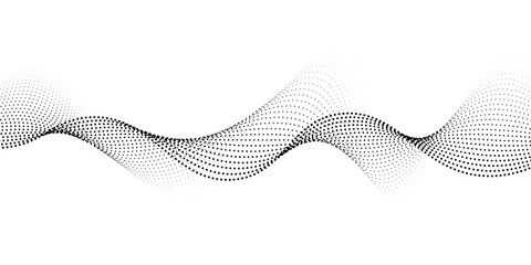 Abstract blue dot waves pattern modern digital © Rayyan
