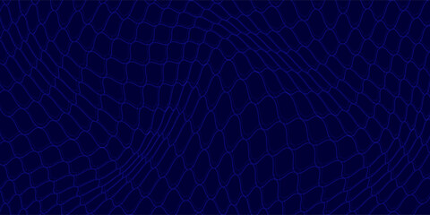 Abstract wave blue net texture. Dark blue background. EPS10 © Rayyan