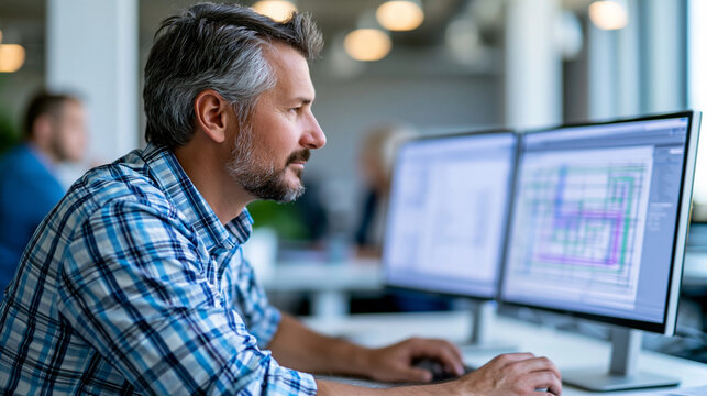 Faceless MEP engineers coordinating complex building systems using 3D modeling software and clash detection algorithms, mechanical electrical plumbing coordination concept,