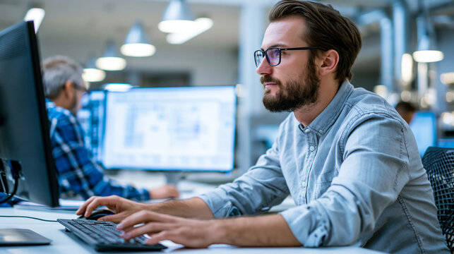 Faceless MEP engineers coordinating complex building systems using 3D modeling software and clash detection algorithms, mechanical electrical plumbing coordination concept,