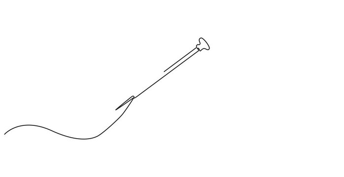 Video. Canoe paddle continuous one line drawing animation. Full length single line art 4k animation, Animated self drawing of continuous line draw canoe trails and rafting club with kayaking equipment