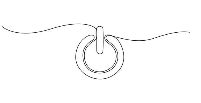 Animated self drawing of On-Off button one continuous line drawing, Green Environment Line Icon, Power icon Drawing, On and off switch buttons, Power Button Webpage User Interface Icon, 4K HD