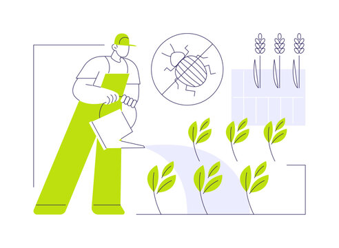 Biological pest control isolated cartoon vector illustrations.