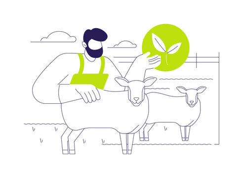 Organic livestock feed isolated cartoon vector illustrations.