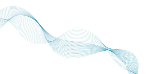 Fototapeta premium Abstract colorful Wave Lines Flowing Over White Background, Modern Minimal Curve Design for Technology and Communication.