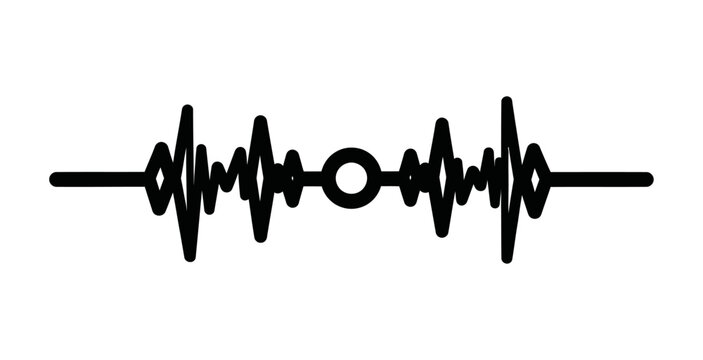 Minimalist Audio Waveform Vector Illustration