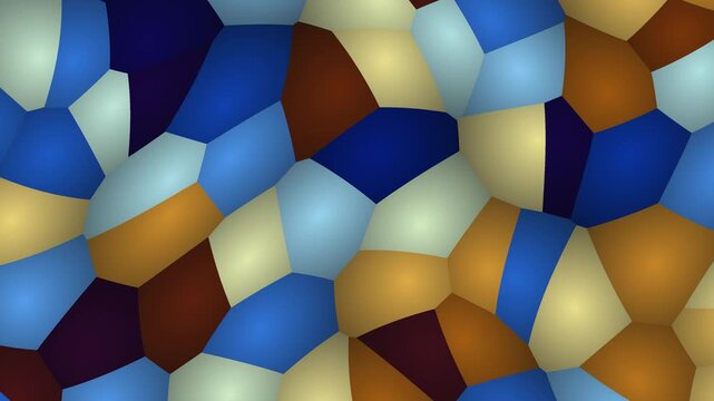 Colorful geometric pattern with shapes and textures across the surface