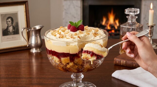 Traditional Tipsy Laird | Scottish Whisky Trifle with Raspberry and Custard