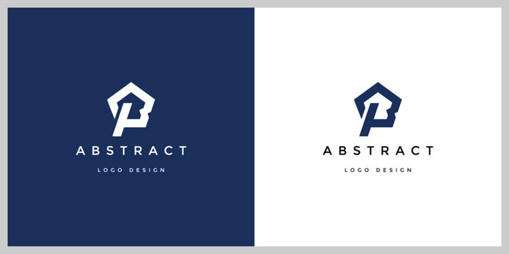 Letters p and b or pb abstract Company logo design. Premium business logotype. Graphic alphabet symbol for corporate business identity.
