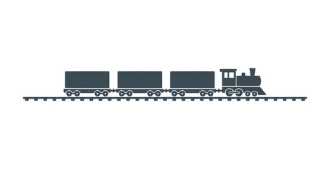 Vintage Steam Train Vector Illustration © ROKY
