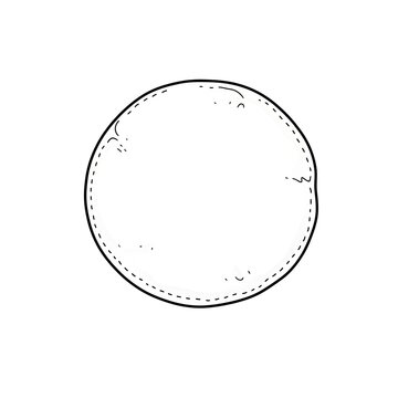 Single isolated white circle with dotted outline and subtle texture against a clean background
