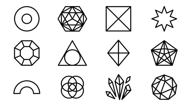 Geometric Shapes Collection: Abstract Symbols and Icons for Design