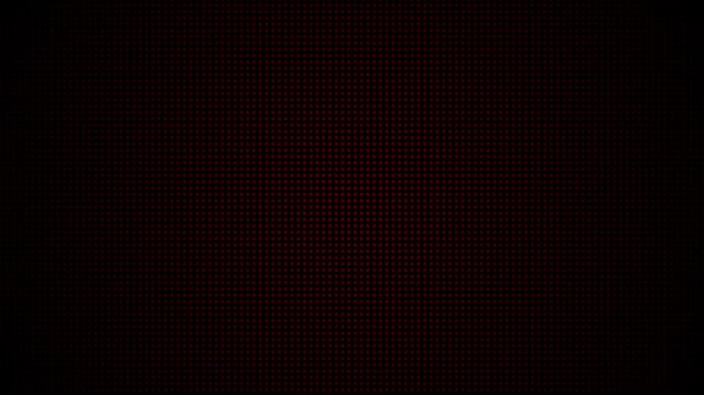 Minimalist grid pattern of small white dots with a subtle pulsing. Monochrome white data pixel grid flickering on black abstract screen