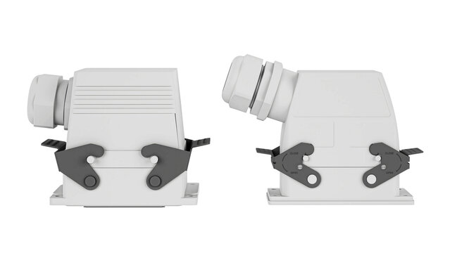 Industrial Heavy Duty Electrical Connector 3D Model &ndash; High Detail Mechanical Component