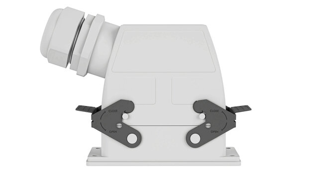 Industrial Heavy Duty Electrical Connector 3D Model &ndash; High Detail Mechanical Component