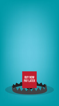 Buy now pay later, shopping advertising with trap