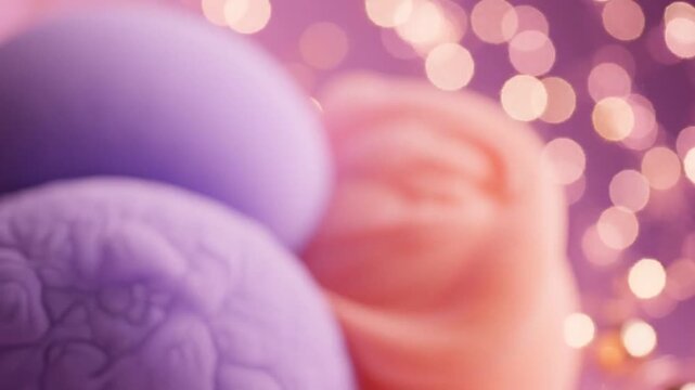 A Dreamy Composition of Colorful Soft Forms Surrounded by a Glimmering Bokeh Background, Evoking a Sense of Whimsy and Playfulness in Every Frame