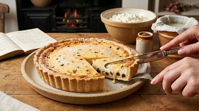 Yorkshire Curd Tart | Traditional Shortcrust Tart with Currants and Allspice