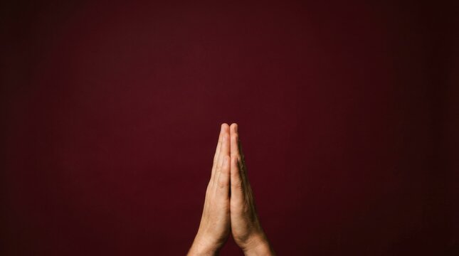 Praying Hands Spiritual Worship Concept