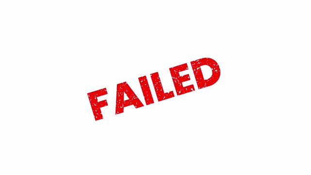Failed Error Message Animation With Red Grunge Particle Noise Transition 4k video