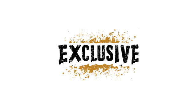 Exclusive Stamp Label with Distressed Vintage Effect Vector Isolated on Transparent Background