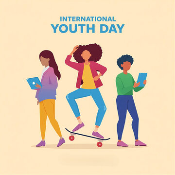 International Youth Day Celebration with Diverse People