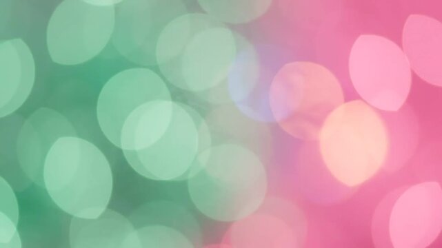 A Mesmerizing Display of Soft Bokeh Effects with a Harmonious Blend of Pink and Green Lights, Creating a Dreamy Atmosphere in the Background